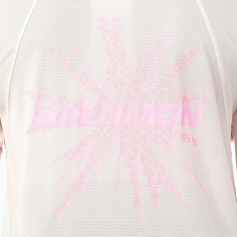 Лонгслів для бігу жіночий Salomon Shakeout Core Tee GFX LS whisper white/pink frosting 4