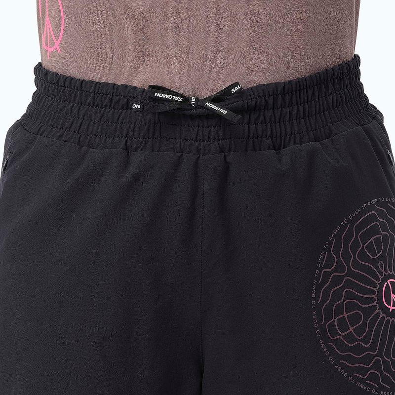 Шорти для бігу жіночі Salomon SHKout Courtney 4" deep black 4