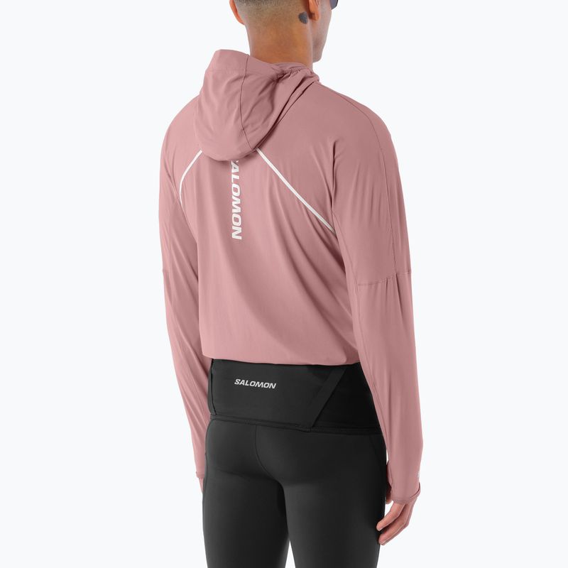 Кофта для бігу чоловіча Salomon Sense Aero Hybrid Half Zip Hooded antler 3
