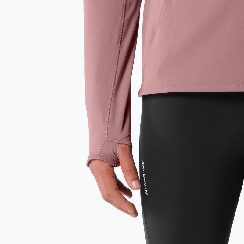 Кофта для бігу чоловіча Salomon Sense Aero Hybrid Half Zip Hooded antler 6