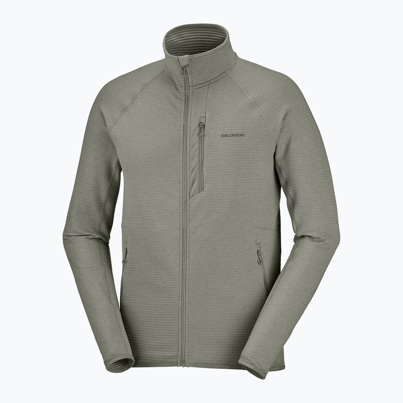 Кофта трекінгова чоловіча Salomon Essential Lightwarm Full Zip castor gray 4