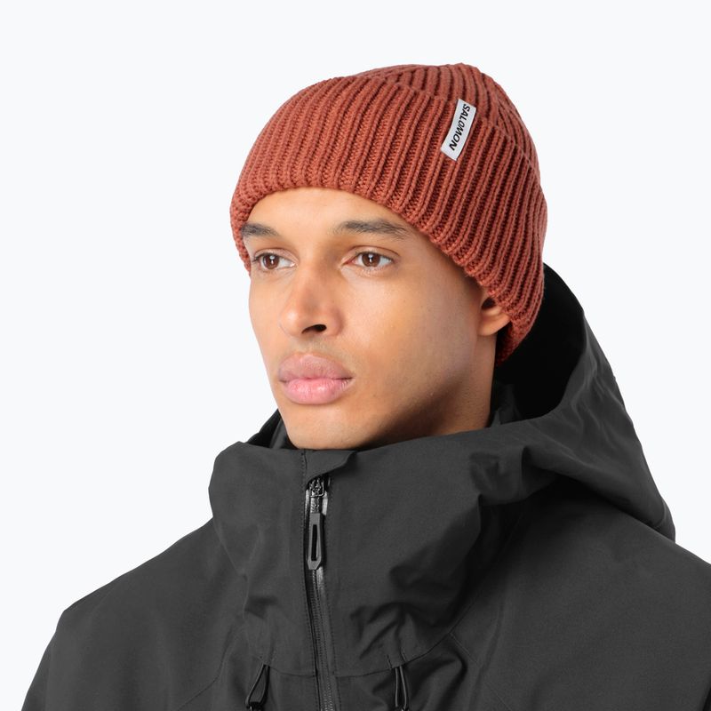 Шапка зимова Salomon Snowbird burnt umber 2