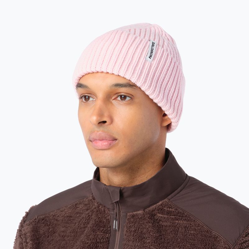 Шапка зимова Salomon Snowbird icy pink 2