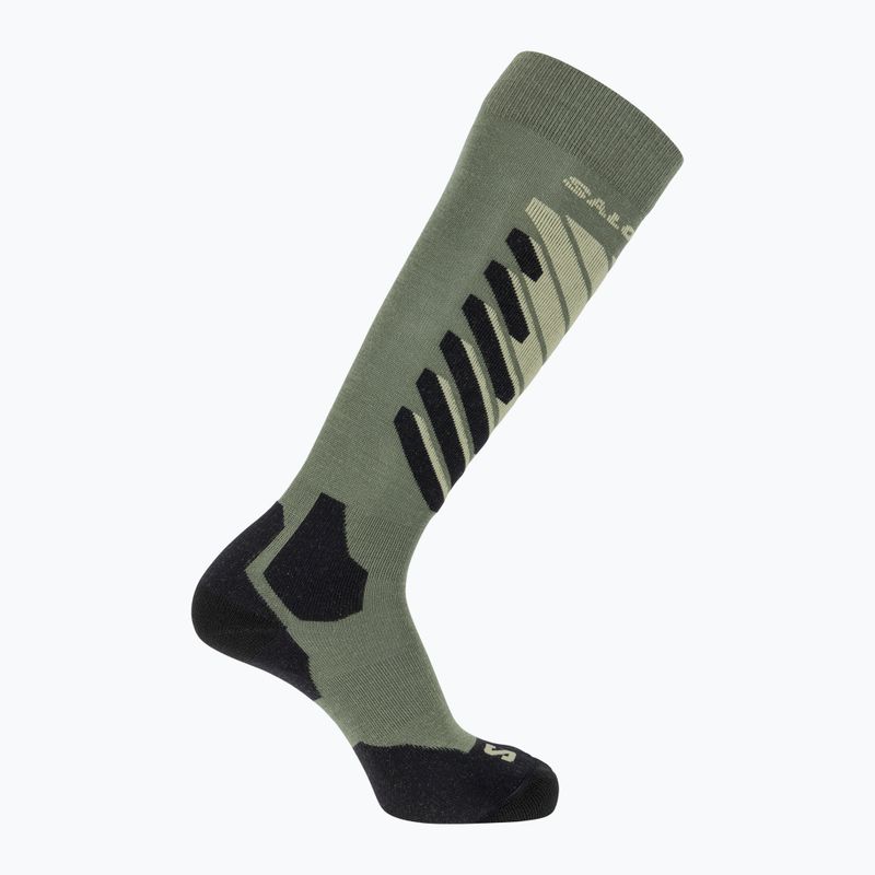 Шкарпетки лижні Salomon S/Access deep lichen green/lime cream/black