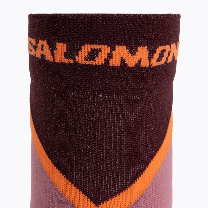 Шкарпетки Salomon Pulse Ankle dusky orchid/huckleberry/dragon fire 3