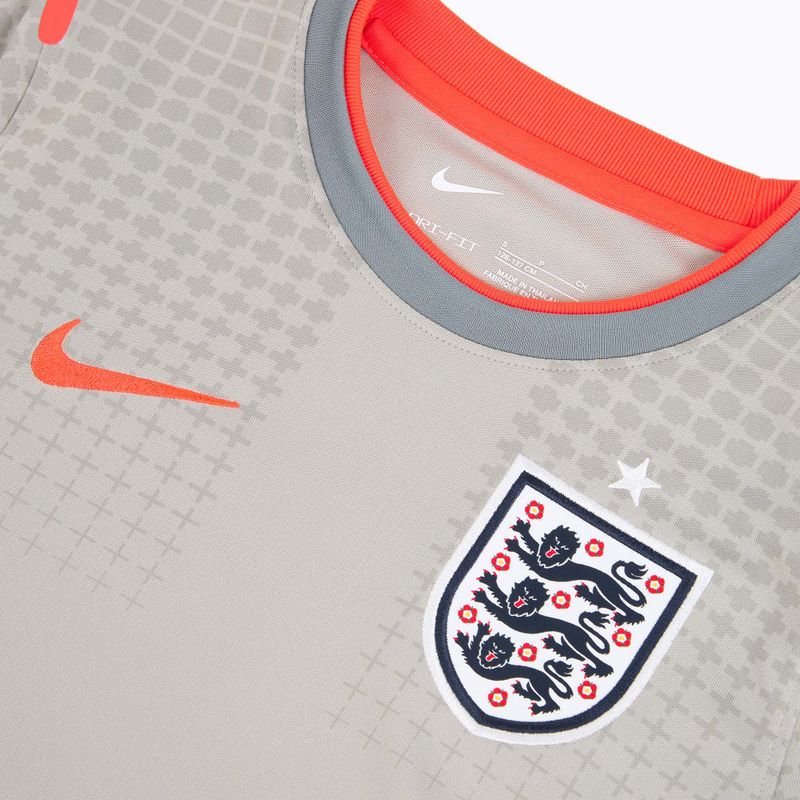 Футболка футбольна дитяча Nike England Pre-Match pewter grey/bright crimson 3