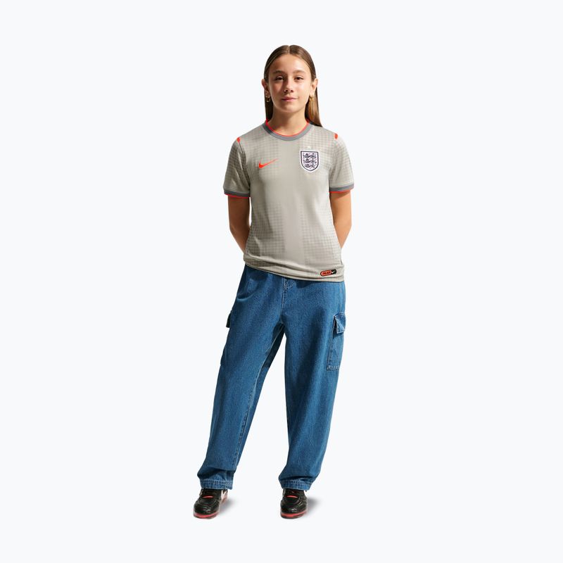 Футболка футбольна дитяча Nike England Pre-Match pewter grey/bright crimson 2