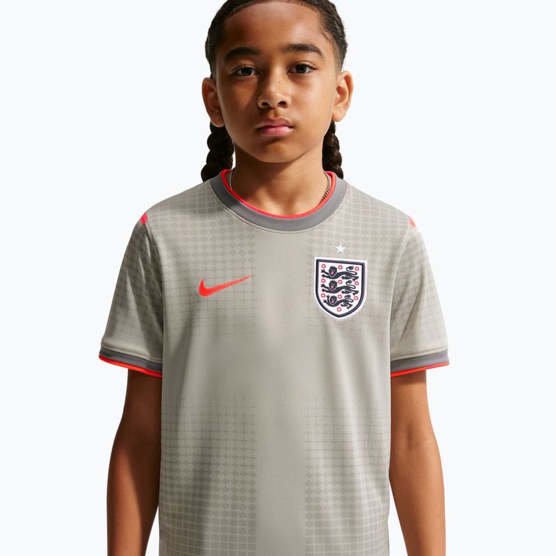 Футболка футбольна дитяча Nike England Pre-Match pewter grey/bright crimson 5