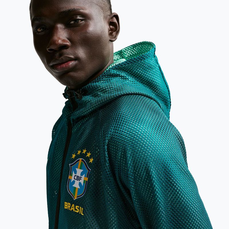 Чоловіча футбольна куртка Nike Brazil Soccer Anthem geode teal/light mint/midwest gold 6