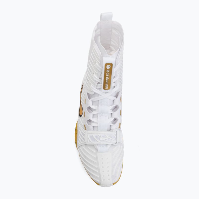 Кросівки боксерські Nike HyperKo 3 white/metallic gold 5