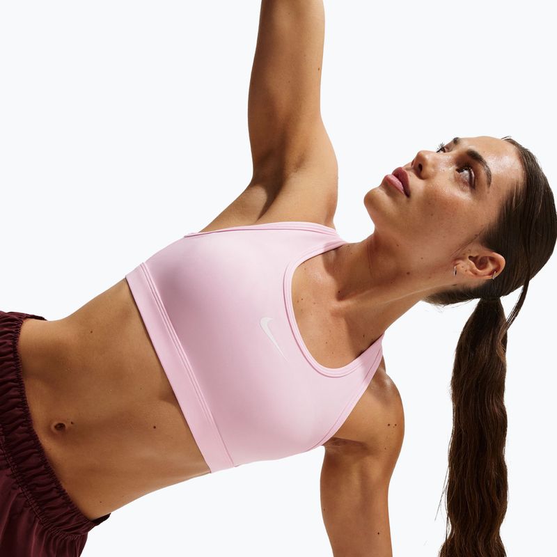 Бюстгальтер для тренувань Nike Swoosh Medium Support pink foam/stone mauve/white 5