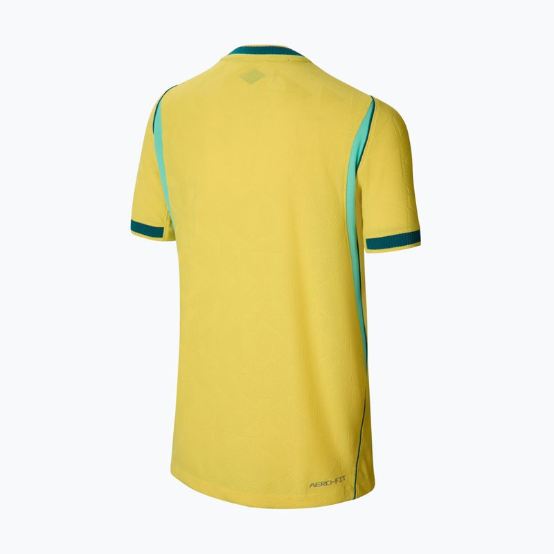 Футболка футбольна дитяча Nike Brazil 2026/27 Match Home canary/light mint/geode teal 2