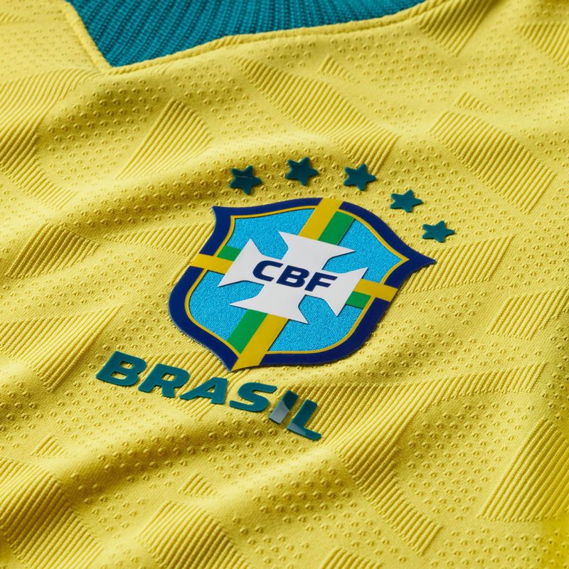 Футболка футбольна дитяча Nike Brazil 2026/27 Match Home canary/light mint/geode teal 3