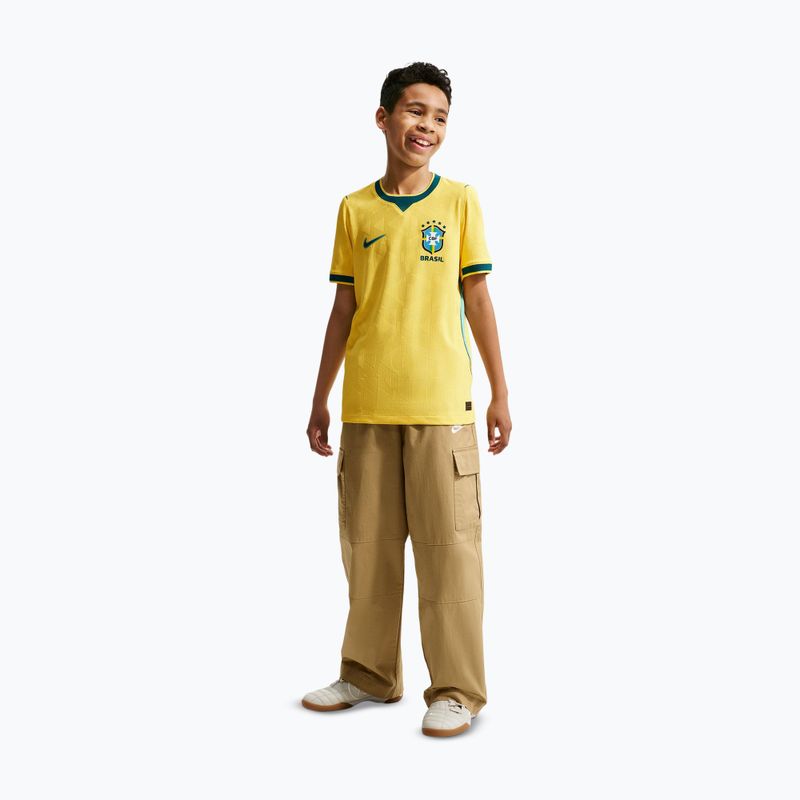 Футболка футбольна дитяча Nike Brazil 2026/27 Match Home canary/light mint/geode teal 6