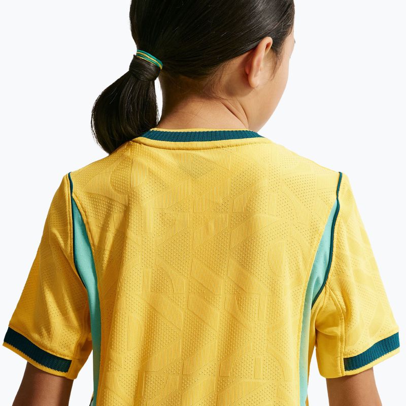 Футболка футбольна дитяча Nike Brazil 2026/27 Match Home canary/light mint/geode teal 9