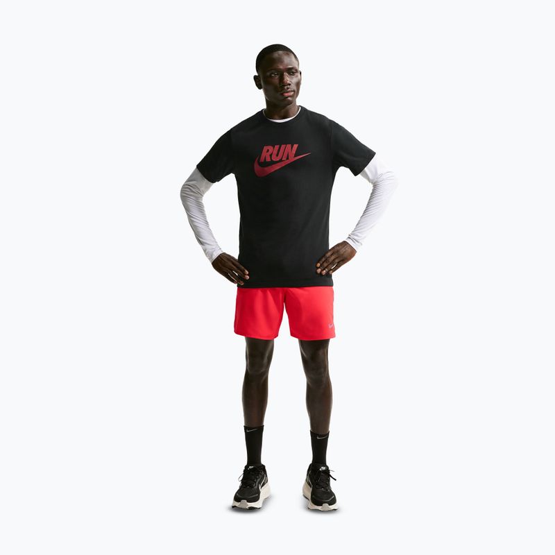 Koszulka męska Nike Dri-Fit Running black/team crimson 2