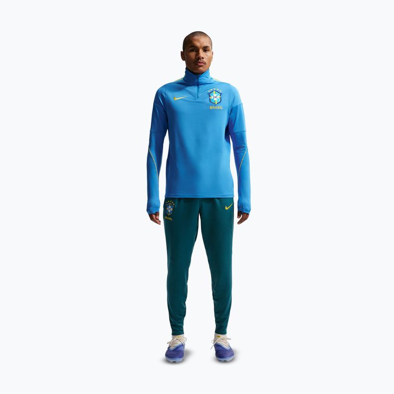 Кофта футбольна чоловіча Nike Brazil Strike light photo blue/light menta/midwest gold 2