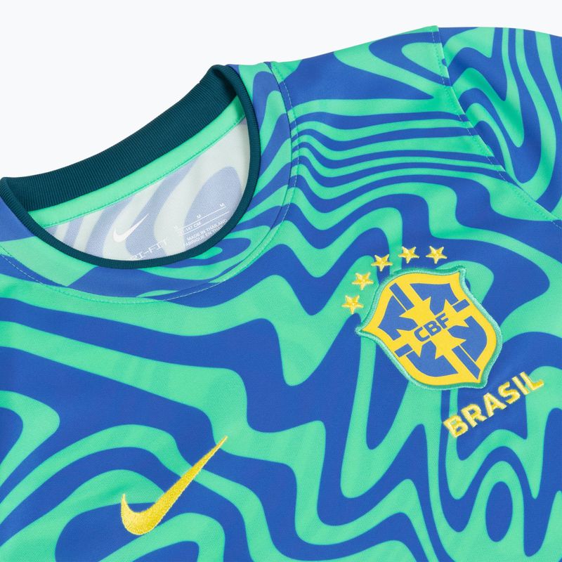 Футболка футбольна дитяча Nike Brazil Pre-Match 3