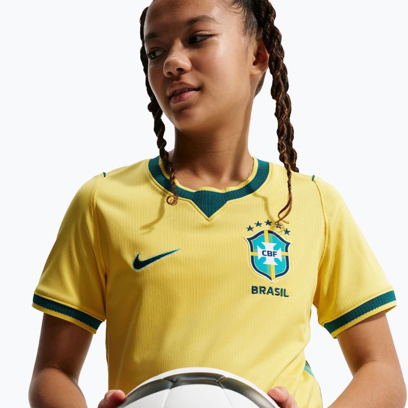 Футболка футбольна дитяча Nike Brazil 2026 Stadium Home Soccer Replica canary/light menta/geode teal 5