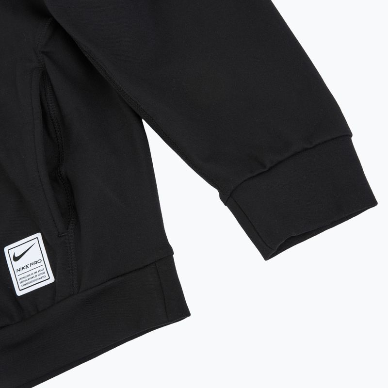 Кофта дитяча Nike Pro Dri-Fit Pullover Hoodie black/white 11