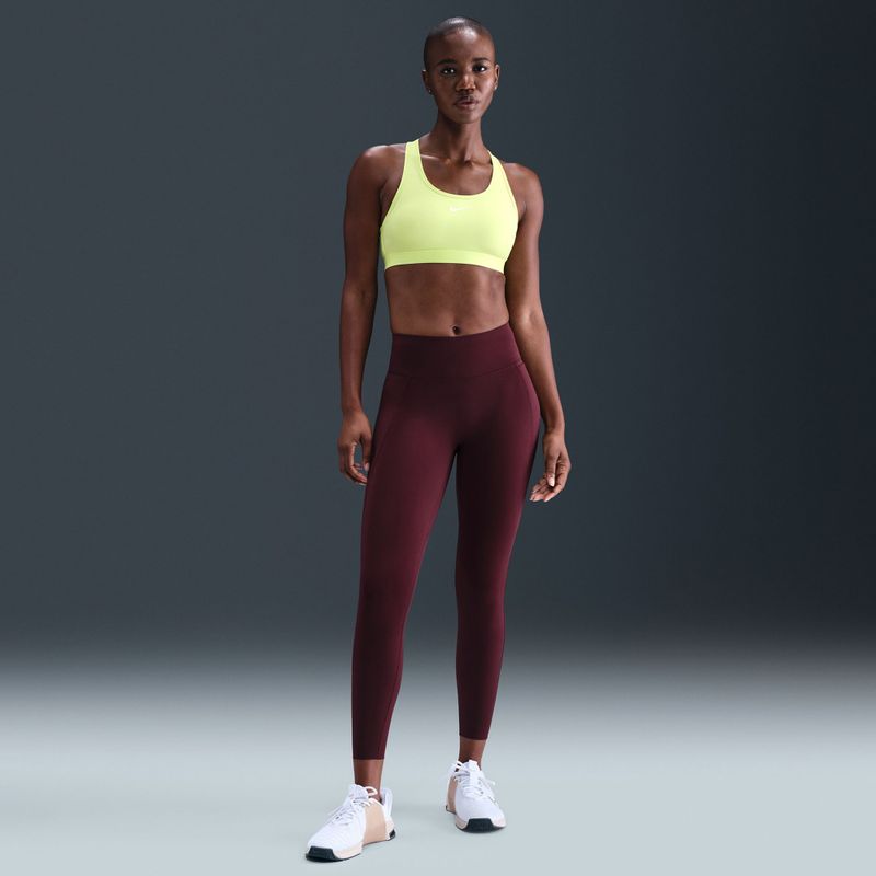Biustonosz treningowy Nike Swoosh Medium Support light lemon twist/stone mauve/white 6