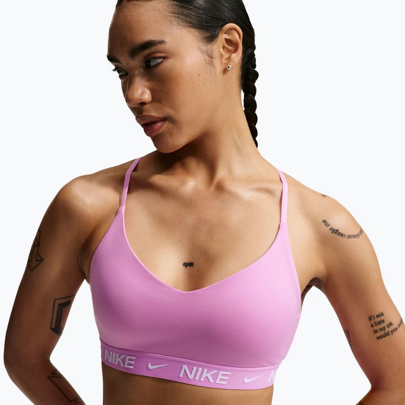 Бюстгальтер для тренувань Nike Dri-Fit Indy Light Support light magenta/light magenta/white 4