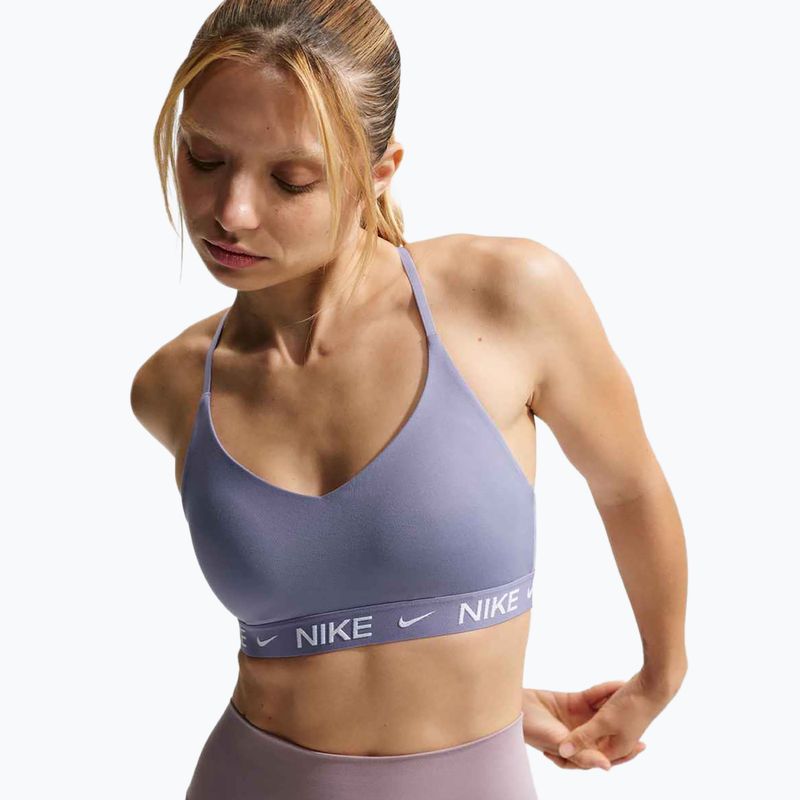 Тренувальний бюстгальтер Nike Dri-Fit Indy Light Support iron purple/iron purple/white 4