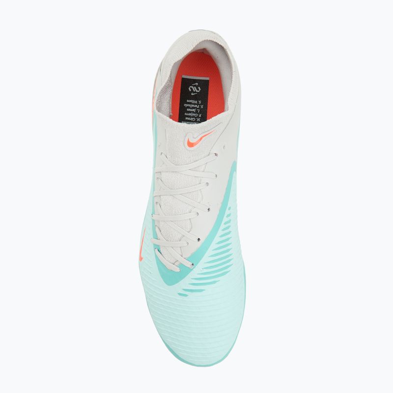Кросівки футбольні чоловічі Nike United Phantom 6 High Academy FG/MG pistachio frost/hyper orange 5