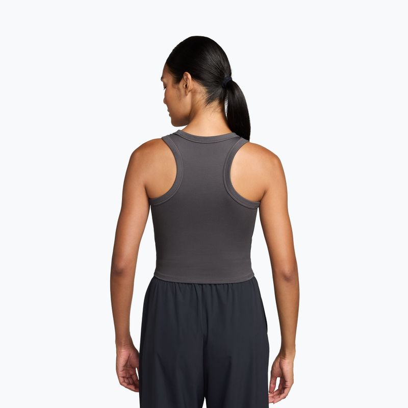 Koszulka damska Nike One Fitted Dri-Fit Cropped Tank thunder grey/white 2