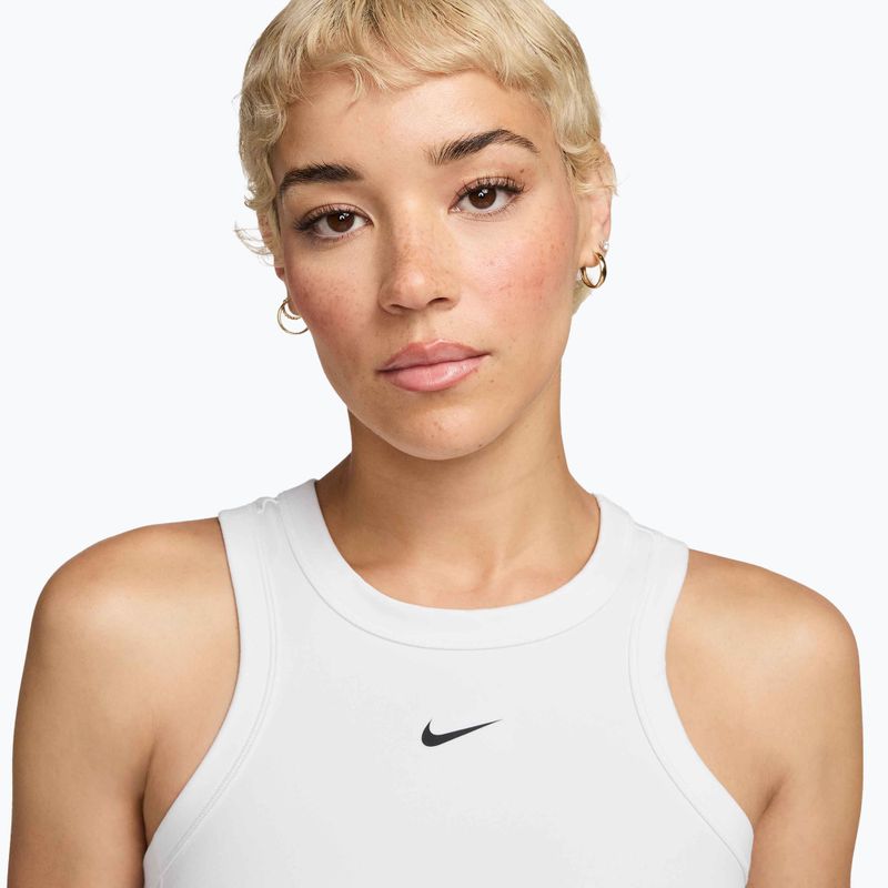 Жіноча футболка Nike One Fitted Dri-Fit Cropped Tank thunder white/black 3