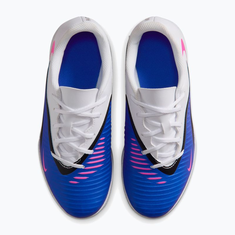 Кросівки футбольні дитячі Nike Jr. Phantom 6 Low Club IN racer blue/white/pink blast 8