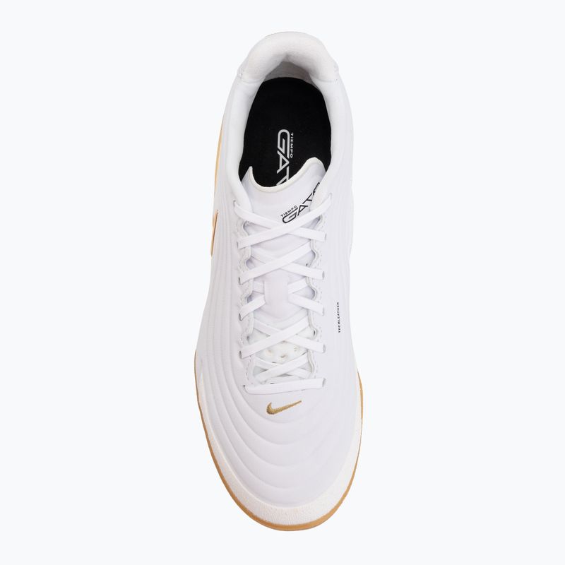 Кросівки футбольні чоловічі Nike Tiempo Reactgato IC white/metallic gold 5