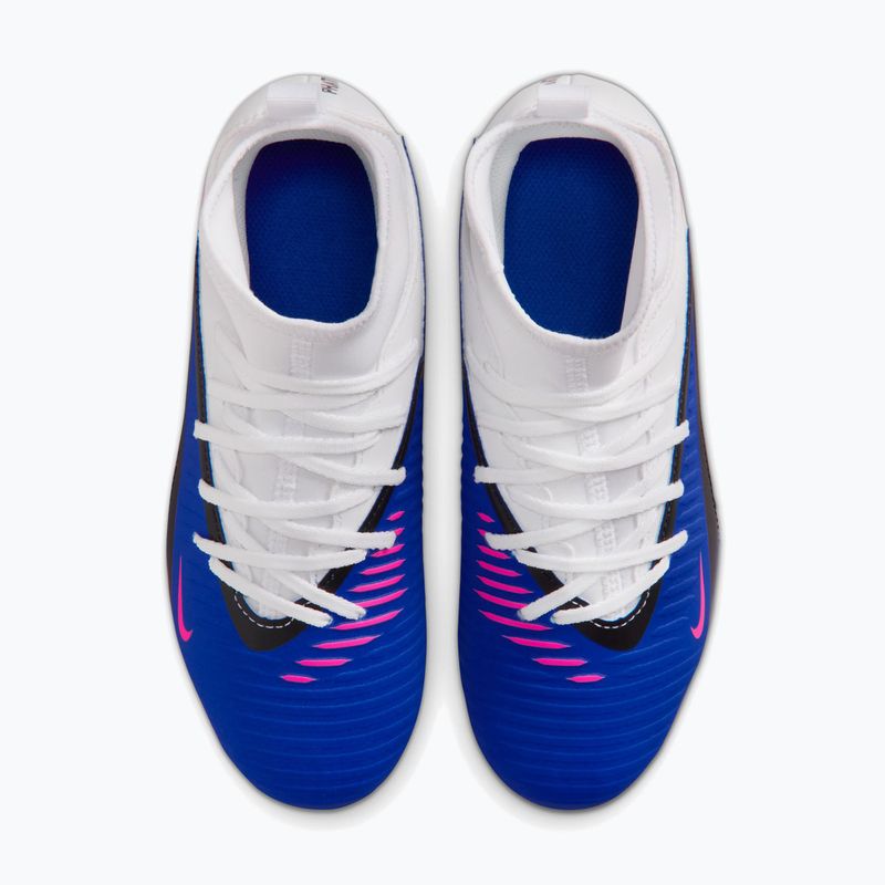 Кросівки футбольні дитячі Nike Phantom 6 High Club FG/MG racer blue/white/pink blast 8