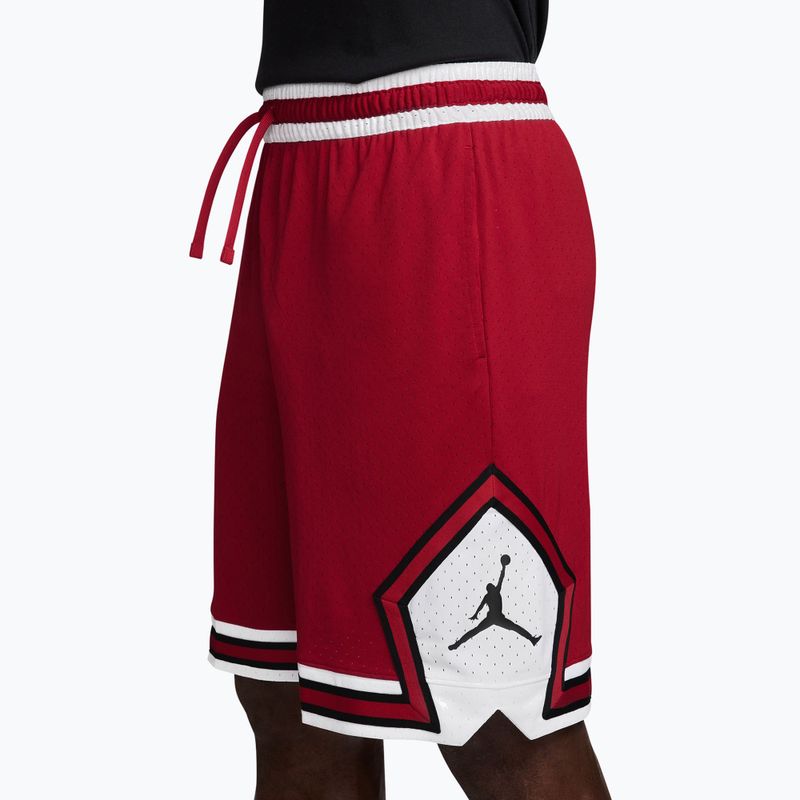 Шорти баскетбольні чоловічі Jordan Sport Dri-FIT 9" Diamond gym red/white/gym red 3