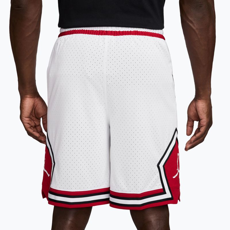 Шорти баскетбольні чоловічі Jordan Sport Dri-FIT 9" Diamond white/gym red/white 2