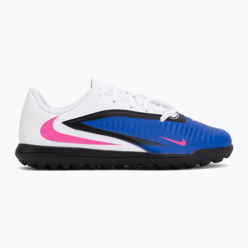 Кросівки футбольні дитячі Nike Jr. Phantom 6 Low Club TF racer blue/white/pink blast 2