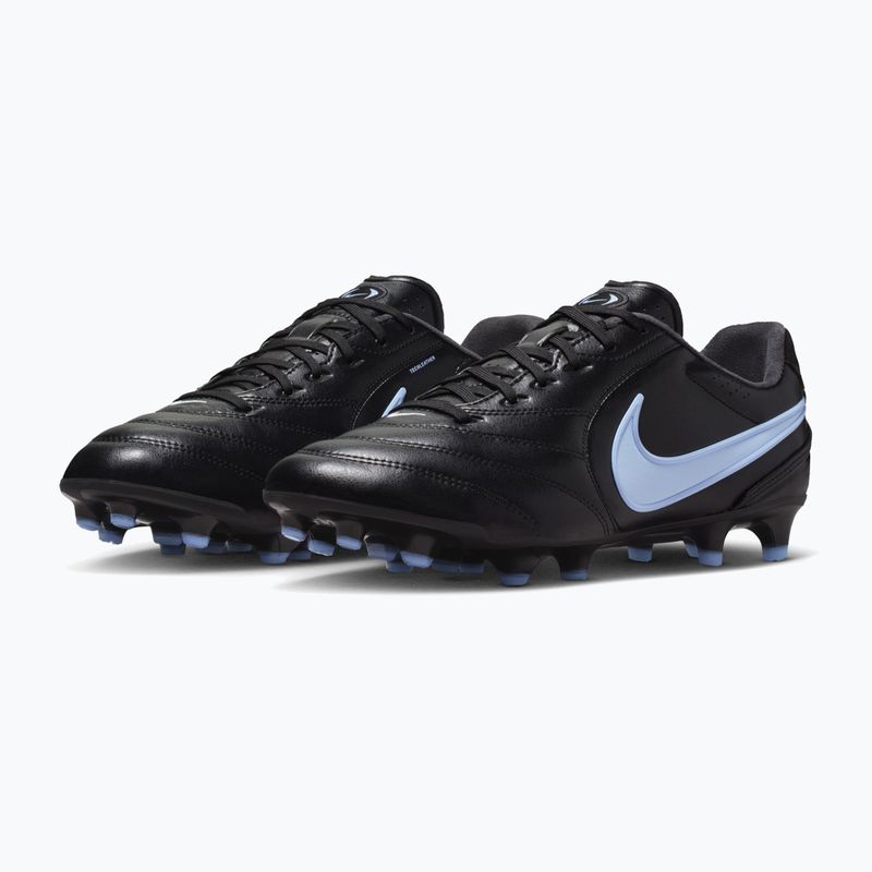 Кросівки футбольні чоловічі Nike Tiempo Ligera Pro FG black/ice blue/obsidian 10