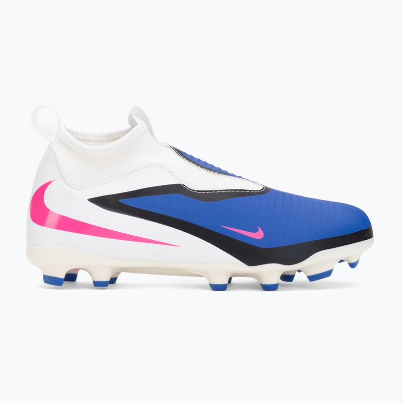 Кросівки футбольні дитячі Nike Jr. Phantom 6 High Academy FG/MG racer blue/white/pink blast 2