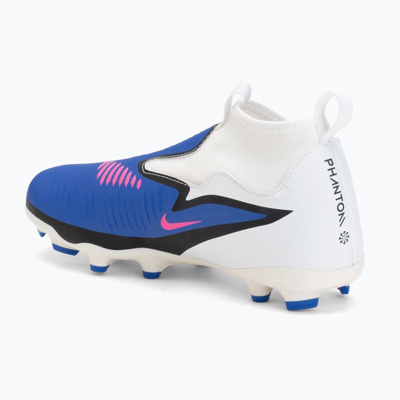 Кросівки футбольні дитячі Nike Jr. Phantom 6 High Academy FG/MG racer blue/white/pink blast 3