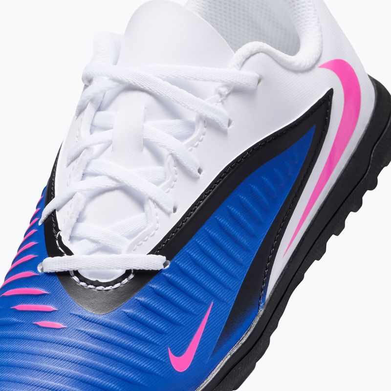 Кросівки футбольні дитячі Nike Jr. Phantom 6 Low Club TF racer blue/white/pink blast 14