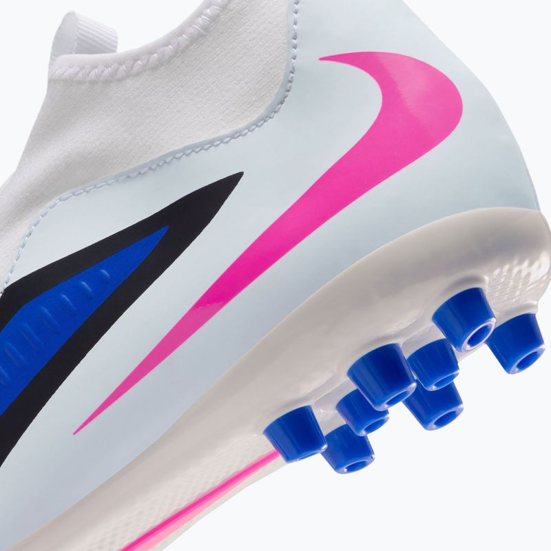 Кросівки футбольні дитячі Nike Jr. Phantom 6 High Academy FG/MG racer blue/white/pink blast 9