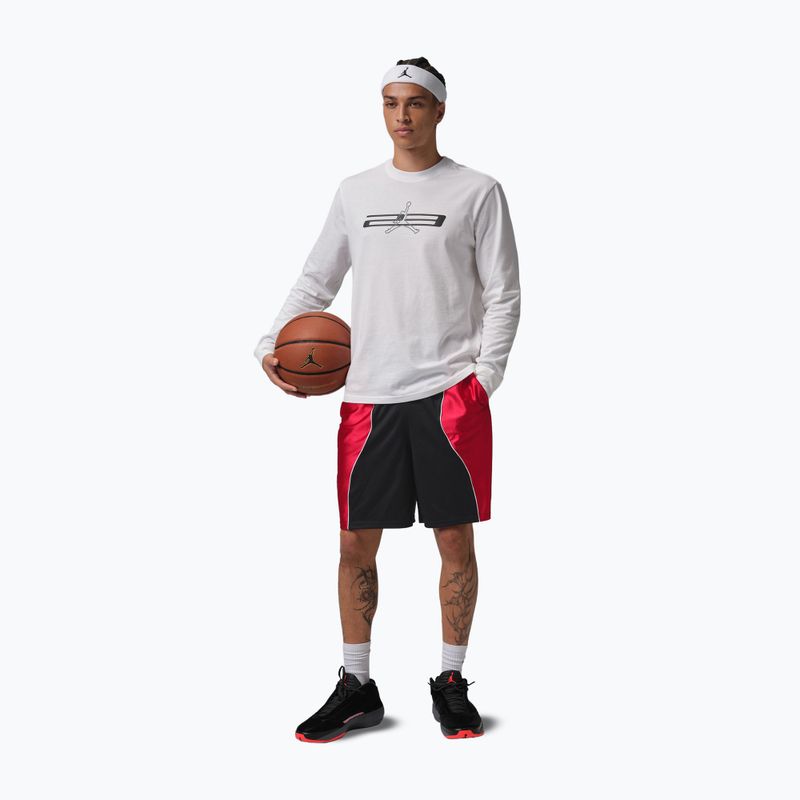 Шорти баскетбольні чоловічі Nike Jordan Sport black/white/gym red 2