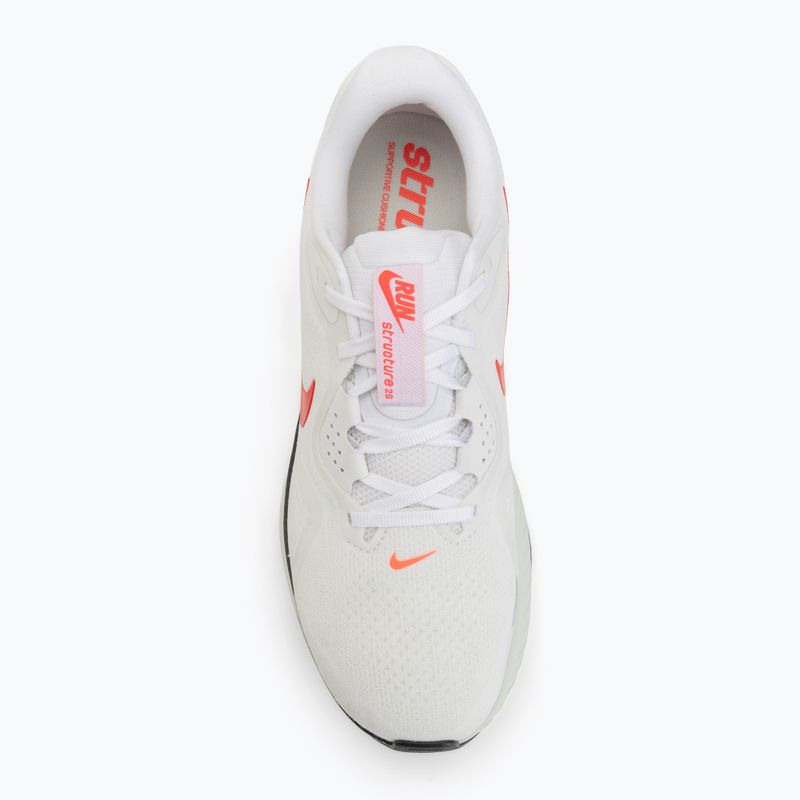 Кросівки для бігу чоловічі Nike Structure 26 white/medium ash/bright crimson 5