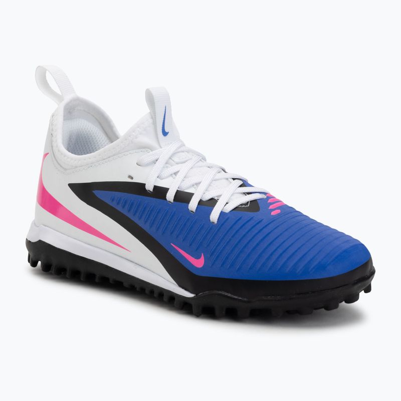 Кросівки футбольні дитячі Nike Jr. Phantom 6 Low Academy TF racer blue/white/pink blast