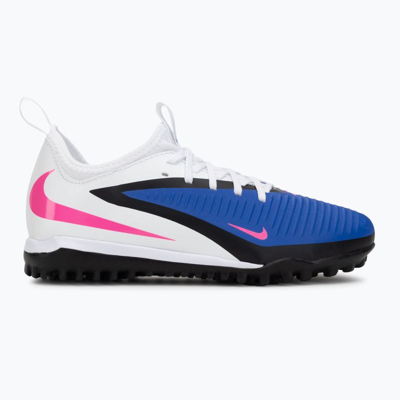 Кросівки футбольні дитячі Nike Jr. Phantom 6 Low Academy TF racer blue/white/pink blast 2