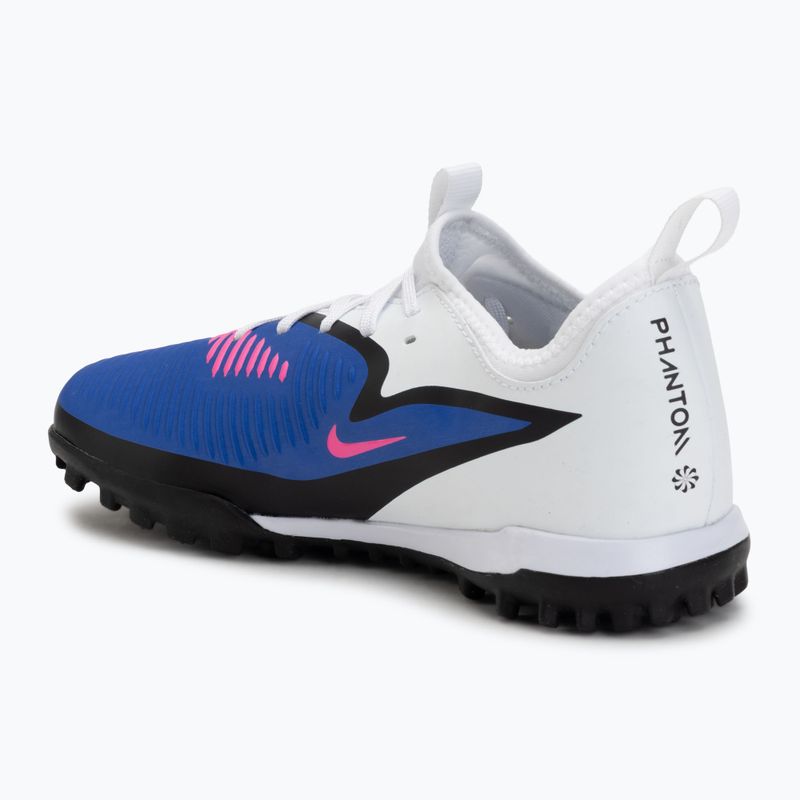 Кросівки футбольні дитячі Nike Jr. Phantom 6 Low Academy TF racer blue/white/pink blast 3
