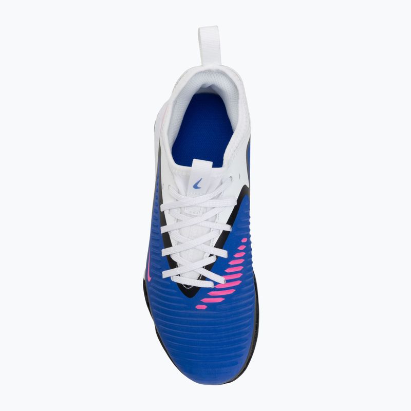 Кросівки футбольні дитячі Nike Jr. Phantom 6 Low Academy TF racer blue/white/pink blast 5