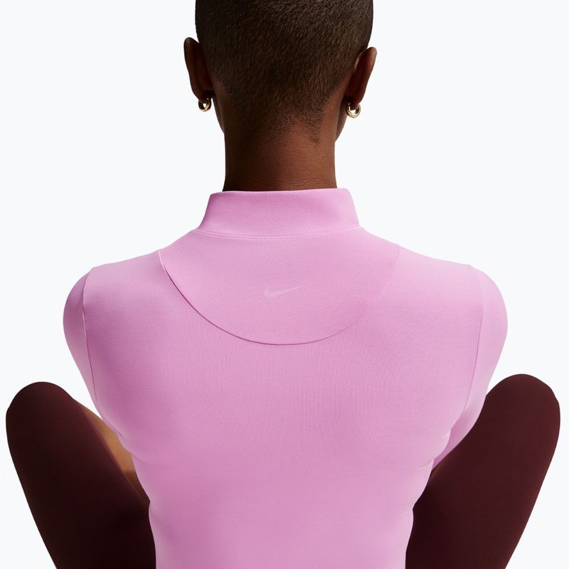 Кофта тренувальна жіноча Nike Zenvy Dri-Fit Full Zip light magenta/white 4