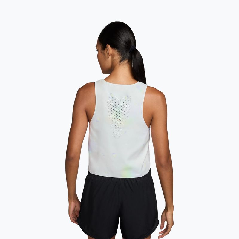 Футболка для бігу жіноча Nike AeroSwift Dri-Fit ADV Cropped Tank Top off white/black 2