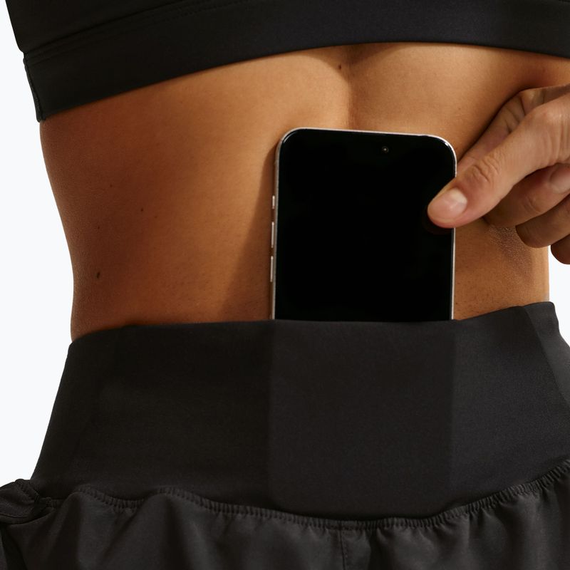 Шорти для бігу жіночі Nike Tempo Swoosh Dri-Fit Mid-Rise Brief-Lined black/white 7